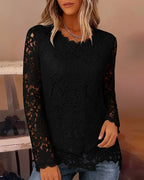 Holly | Basic Long Sleeve Lace Top