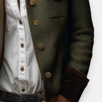 Darmae™ – Elegant tweed jacket with velvet details