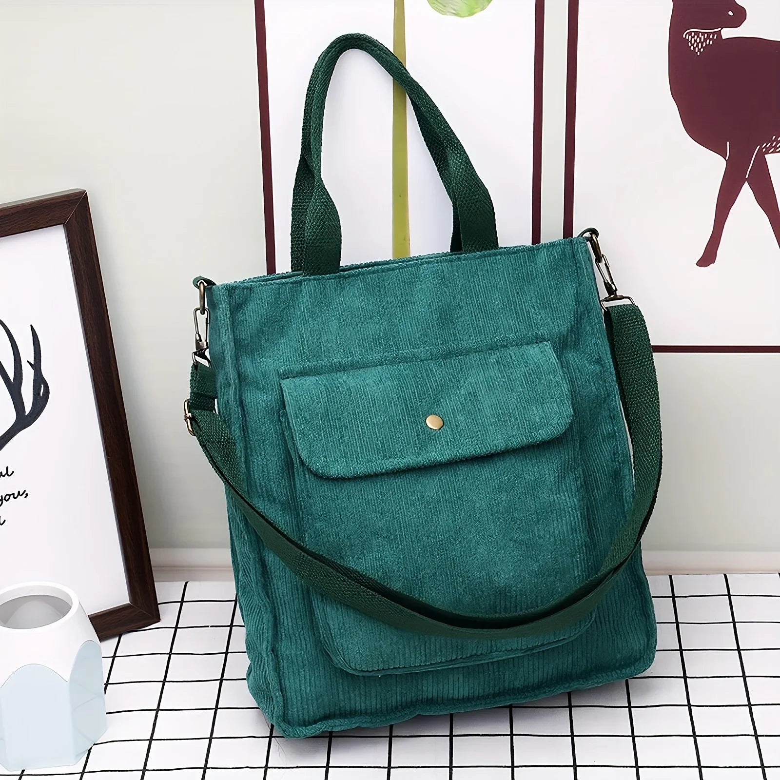 Harriet Corduroy Day Tote