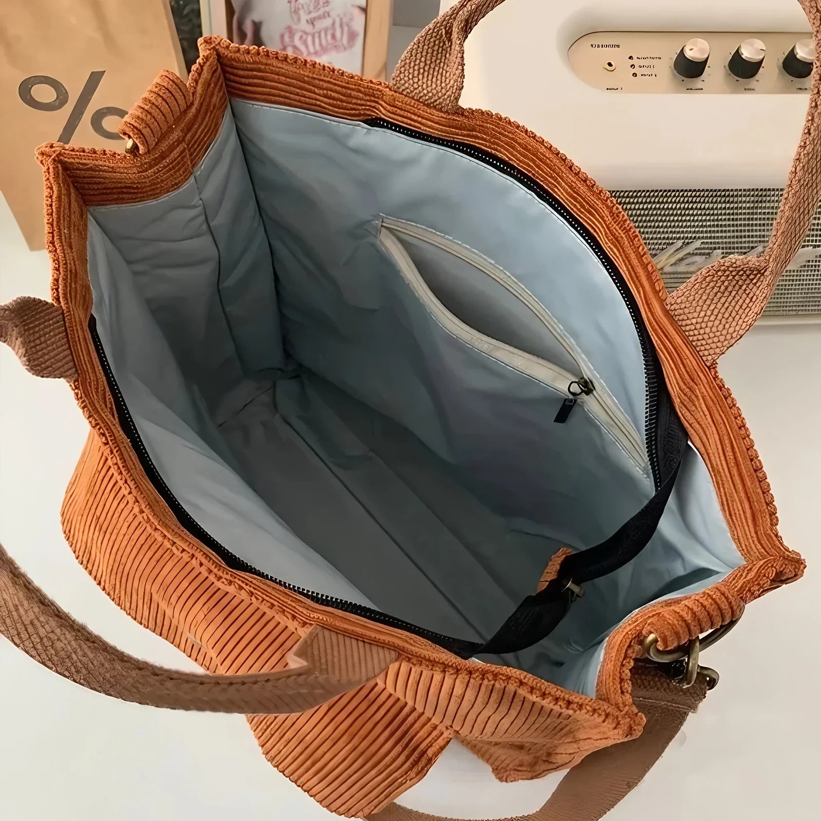 Harriet Corduroy Day Tote