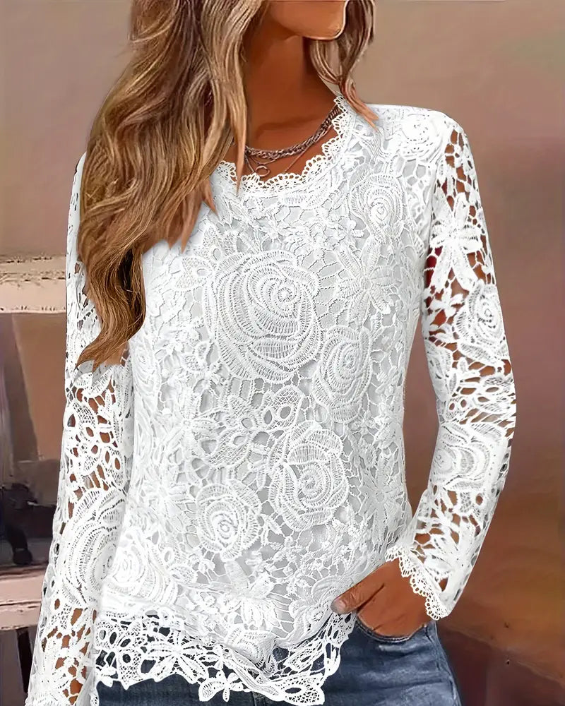Holly | Basic Long Sleeve Lace Top