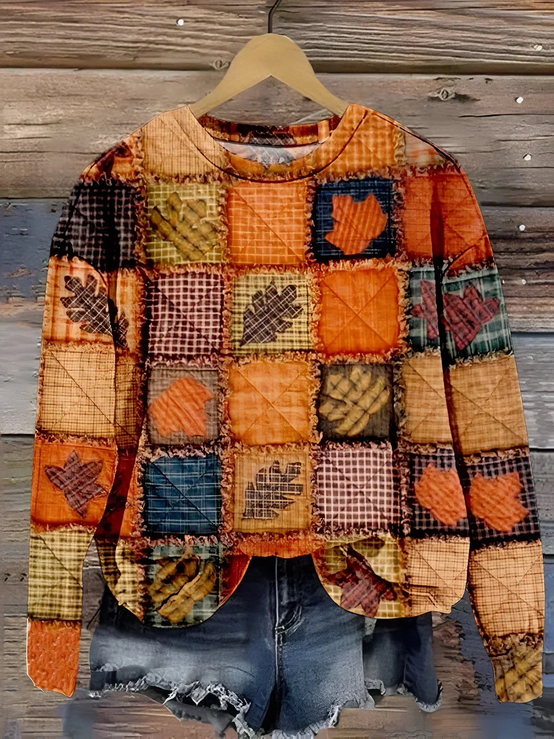 Evelien - Cozy Patchwork Knit Sweater